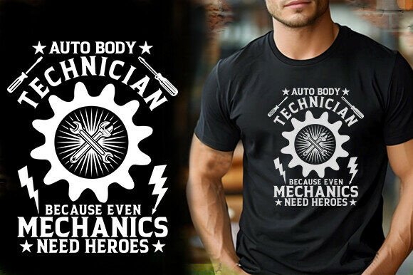Auto Body Technician Graphic T-Shirt Designs