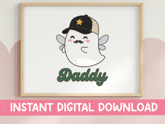 Daddy Ghost Mustache Trucker Hat