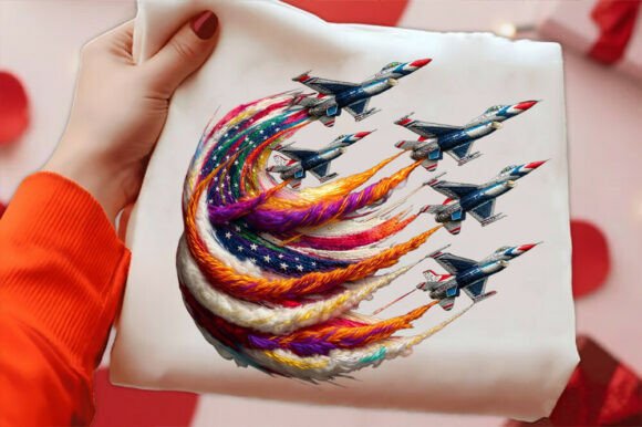 Fighter Jet Shirt, American Flag 4th of Graphics