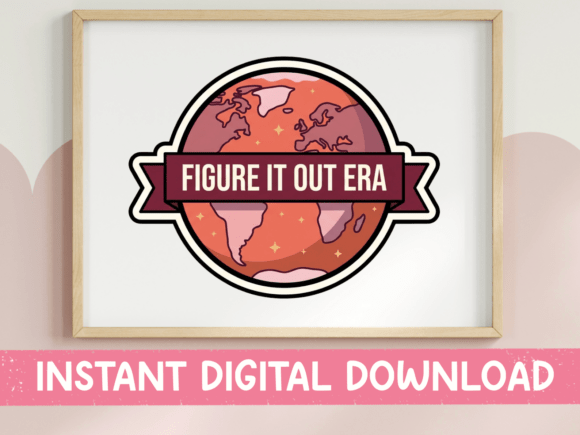 Figure It Out Era Globe Badge Design