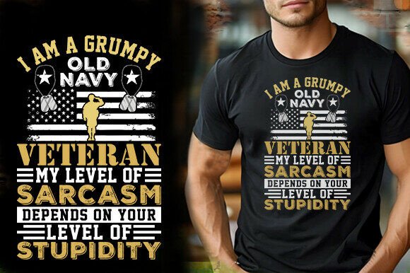 I AM a GRUMPY OLD NAVY VETERAN MY LEVEL Graphics