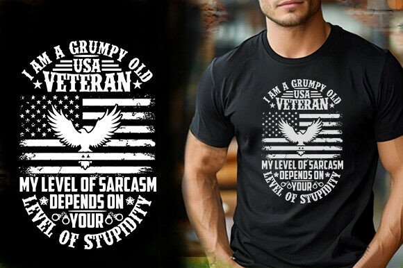 I AM a GRUMPY OLD USA VETERAN MY LEVEL O Graphics