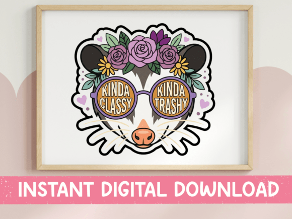 Kinda Classy Kinda Trashy Opossum Graphics