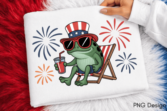 Patriotic Frog PNG Design for Graphics and T-Shirt Designs
