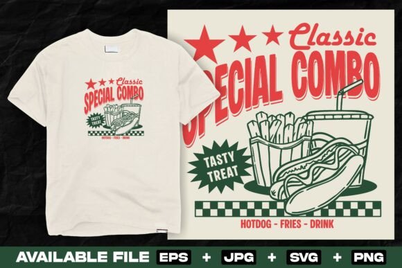 Retro Fast Food Illustration Design Graphics