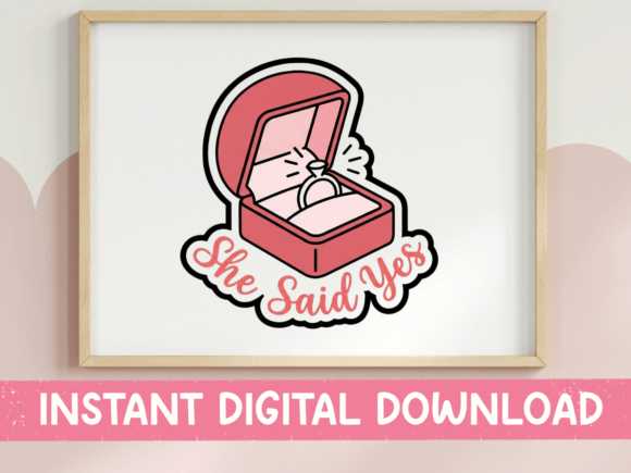 She Said Yes Engagement Ring Box Graphics