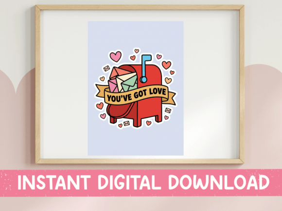 You ve Got Love Mailbox Doodle Print Graphics